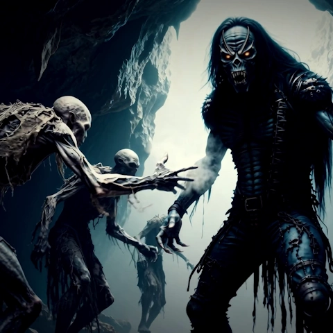 Rock Beast in a gothic cinematic atmosphere